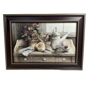 Sharon Petersen Framed Art Gardening Flowers